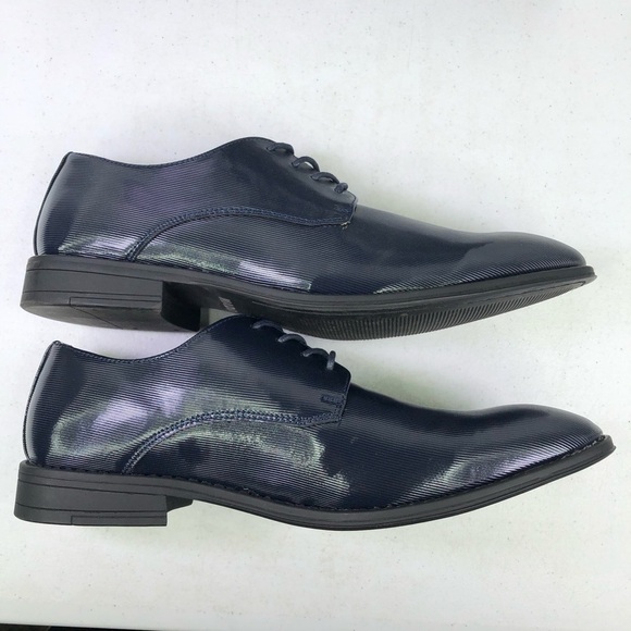 STEVE Madden Crakke Navy Patent Leather Shoes main image 9